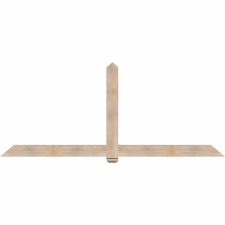 Ekena Millwork Eugene Smooth Timber Gable Bracket, Douglas Fir, 108"W x 45"H x 3 1/2"D x 5 1/2"F, 10/12 Pitch GBW108X45X0406EUG00SDF